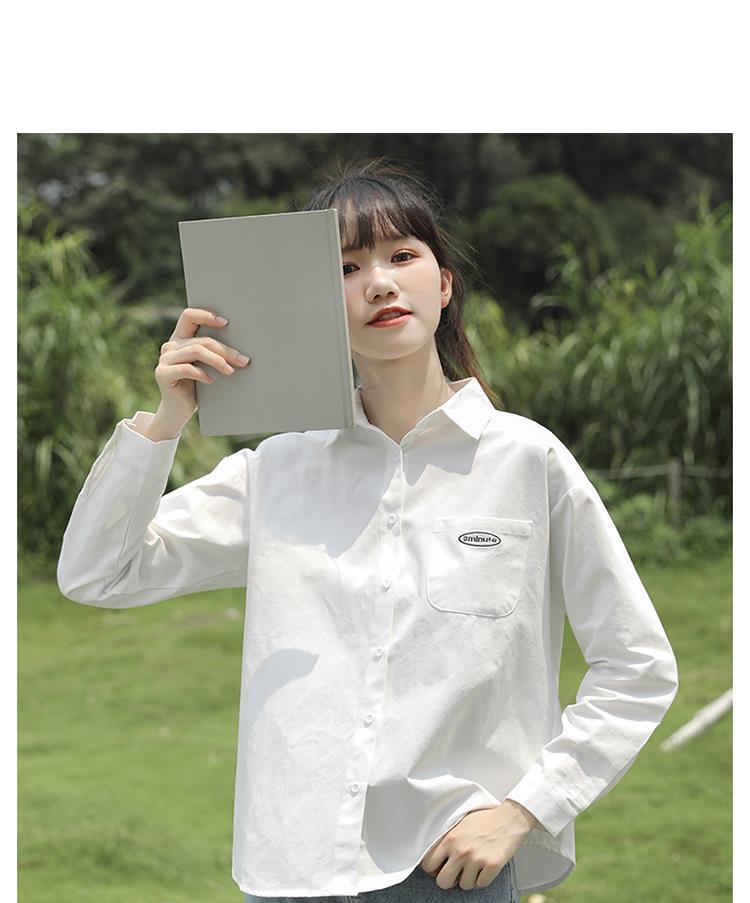 原创设计brangdy22年时尚衬衫女白衬衫女学生长袖春秋学院风韩版港味