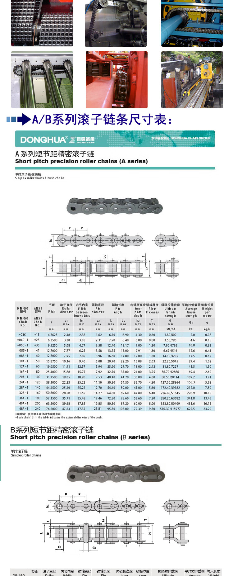 定制单排东华自强工业传动滚子链条06c06b08a08b10a10b12a12b16a16b-1