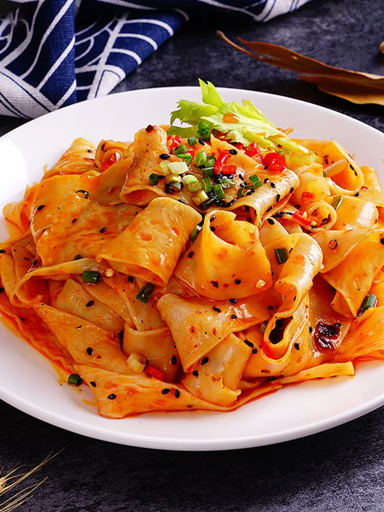 哺食旺阿宽红油面皮10袋装凉皮麻酱面皮拌面速食食品宿舍夜宵方便面