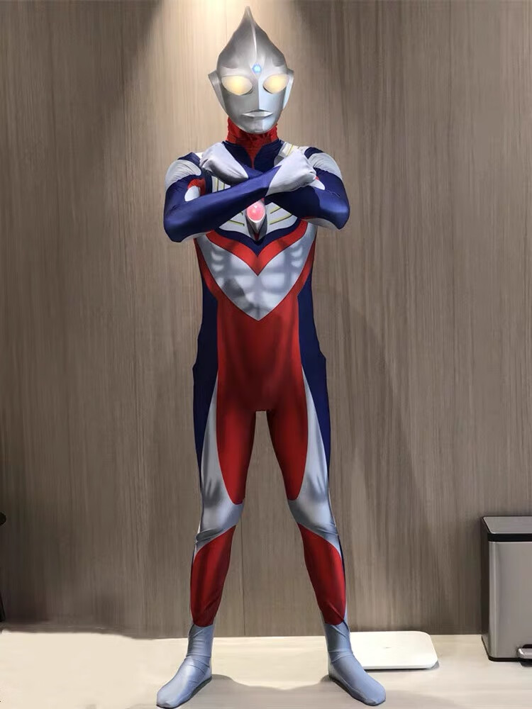 奥特曼衣服连体成人 儿童男童迪迦赛罗紧身连体衣cos演出套装衣服