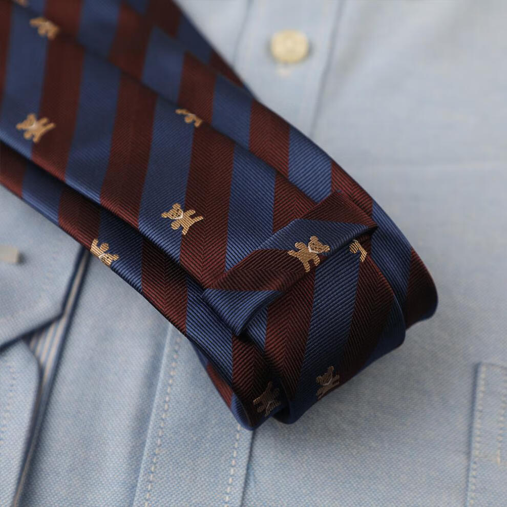 啄木鸟男士领带7cm韩版商务职业手打款窄款条纹格子工作上班2