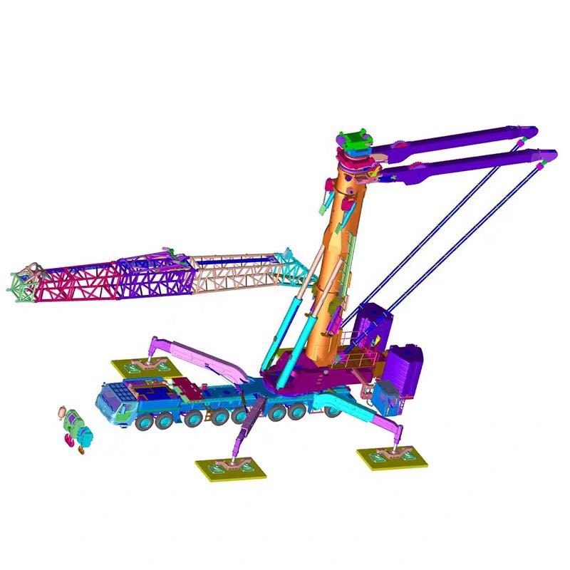徐工xca1200原厂黄徐工金1200吨吊车起重机合金模型1:50静态模型吊车