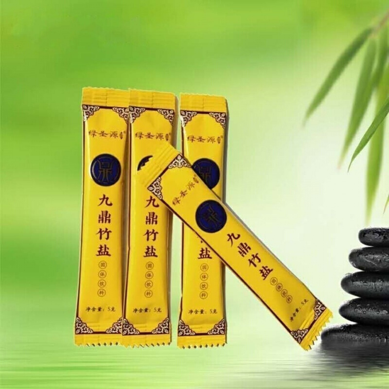 九鼎竹盐 绿圣源碱性九烤竹盐无碘调味料食用整箱 5支九烤竹盐
