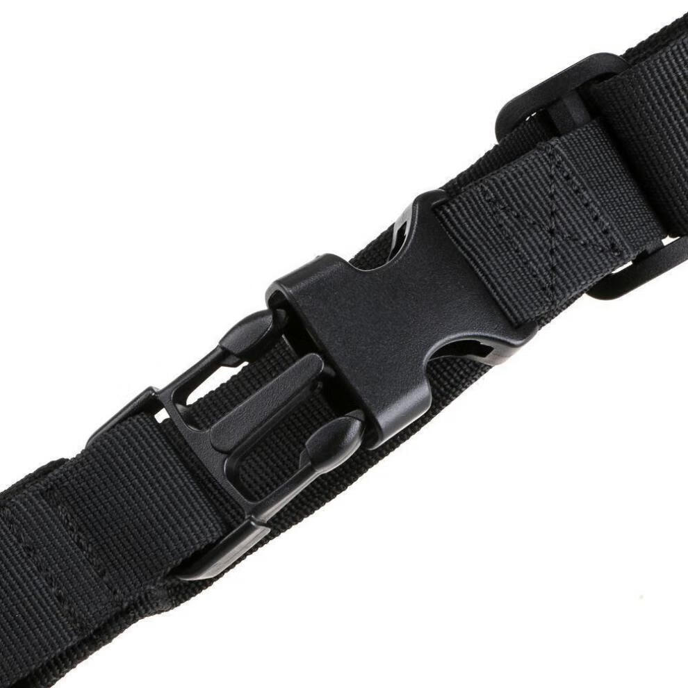 战术三角背带多功能3点式枪背带特战斜挎背枪带耐磨帆布通用枪绳 黑色