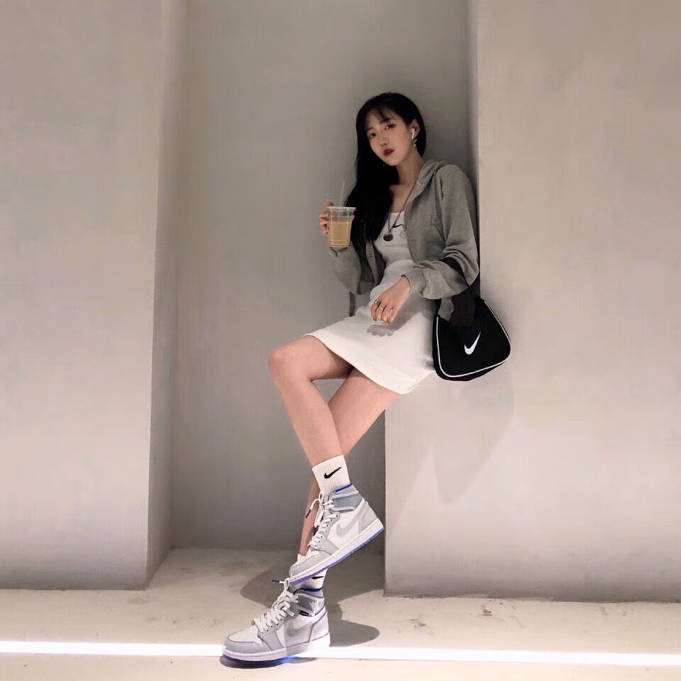 nike耐克旗舰官方店3双装ins潮nk勾勾袜子男女中筒袜春夏季网红纯棉