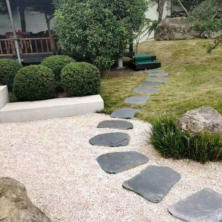 青石板户外汀步石庭园踏步石花园脚踏石院子垫脚石公园铺路铺地石