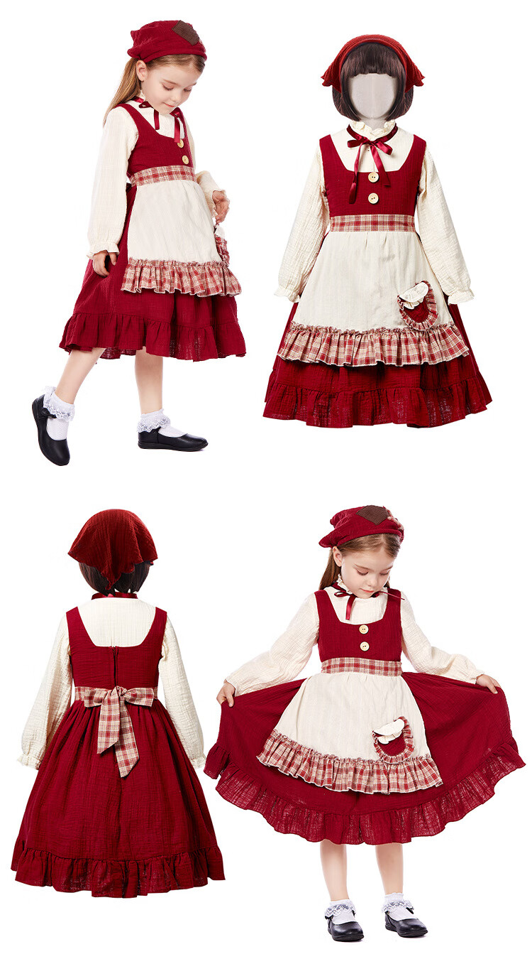 童话角色扮演卖火柴的小女孩服装话剧表演服中大童舞台剧演出服安徒生