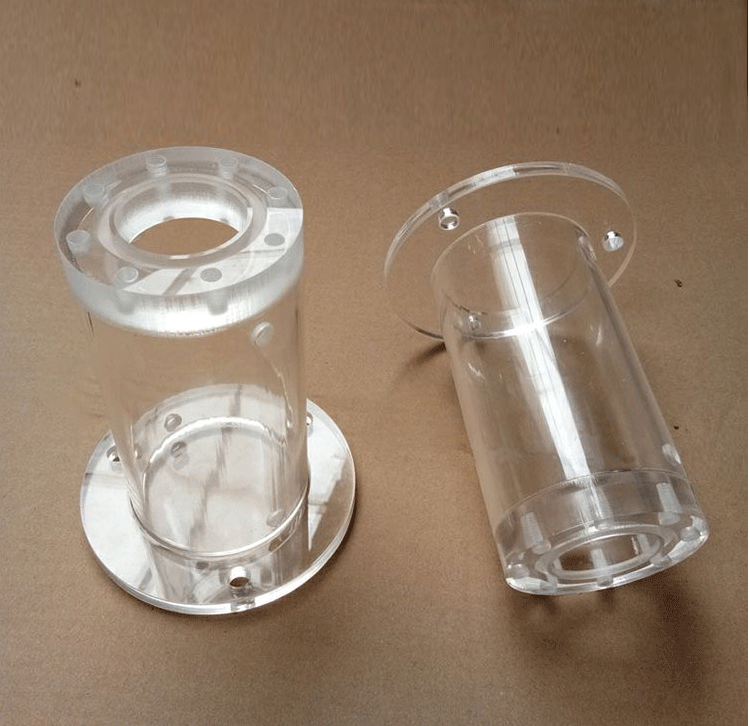 高透明亚克力大口径圆柱有机玻璃管pmma圆筒空心法兰水桶鱼缸定做