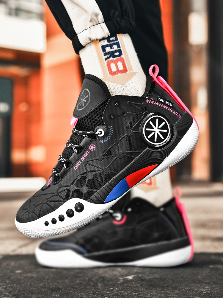 篮球鞋男全城9棉花糖防滑网面透气音速学生幻影3实战减震 全城9黑白