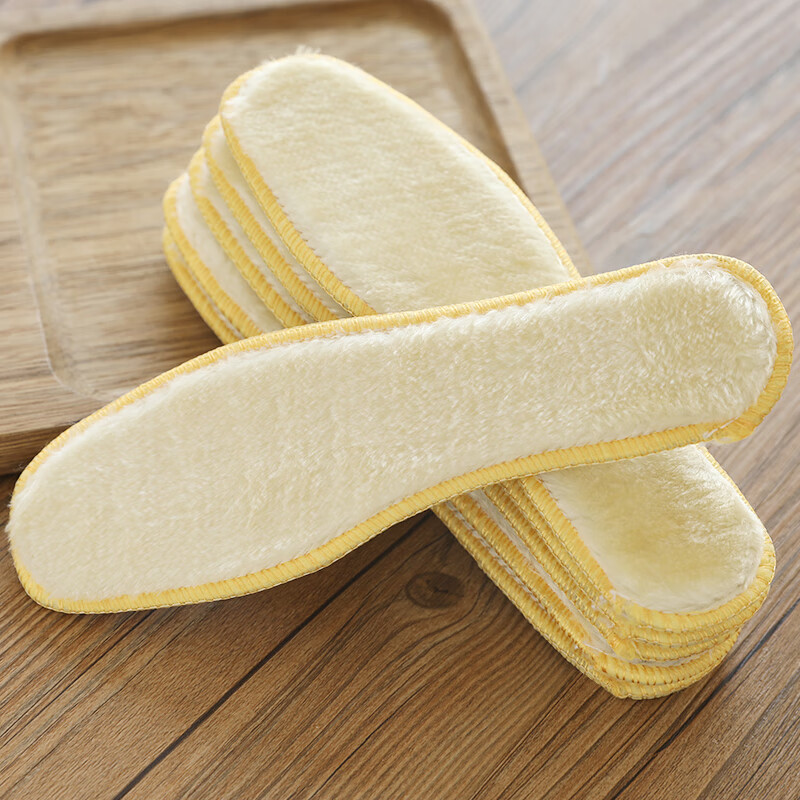 保暖棉毛软鞋垫男女防吸汗除毛毛绒加厚棉运动鞋垫加绒冬季软sx 一双