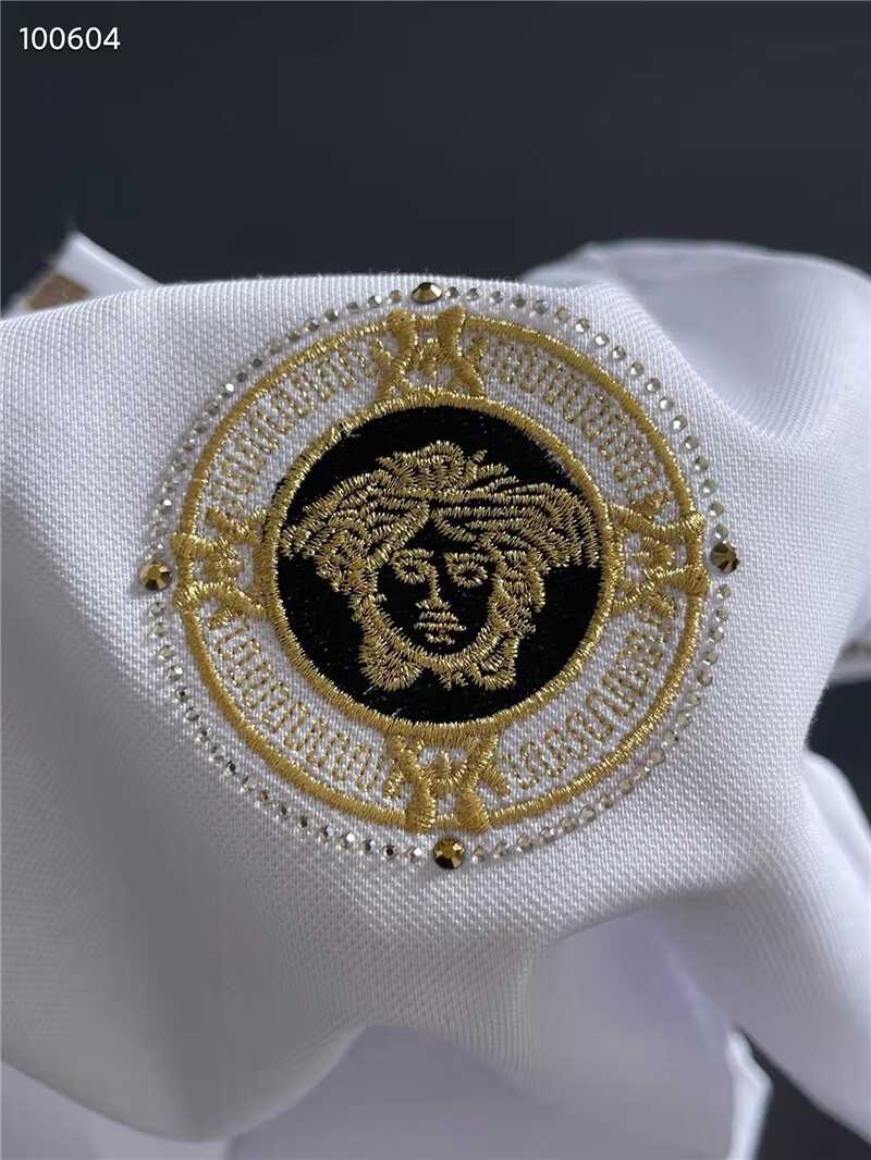 范思··哲瓦萨琪奢侈品男装欧美潮牌2022夏季美杜莎瓦莎琪头像翻领