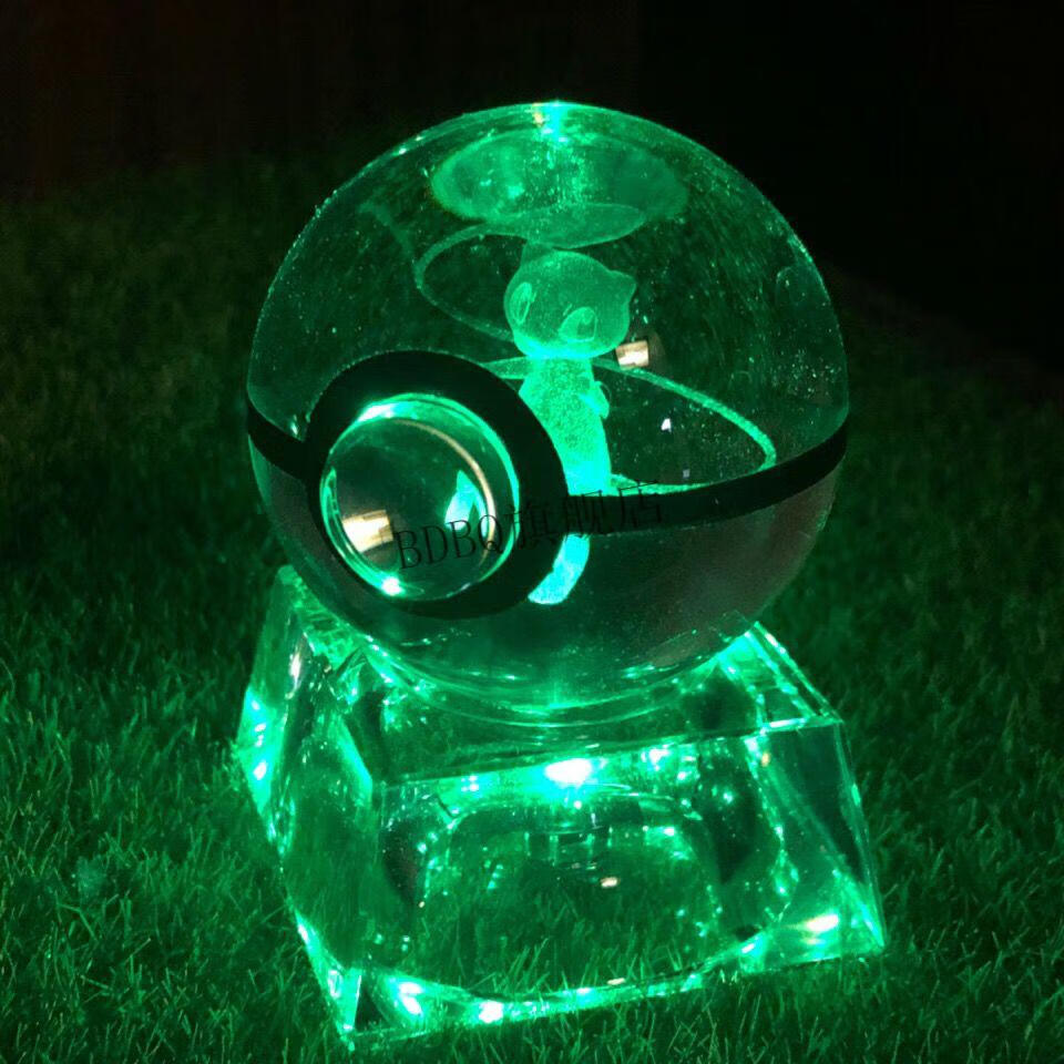 精灵宝可梦水晶球 神奇宠物小精灵口袋妖怪3d水晶球皮卡丘 裂空座精灵