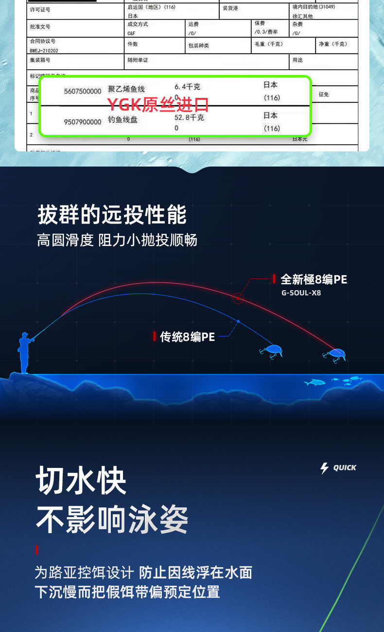 汉鼎路亚专用pe线大力马线进口雷强8编主前导线远投大拉力顺滑ygk原丝