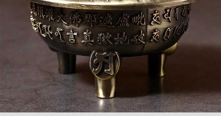 藏式纯铜烟供盘烟供炉三足鼎立烟供火供全套烟施盘藏式火供香炉 红铜