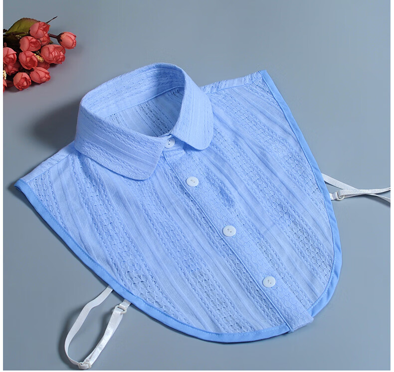 秋冬新款立领翻领假领子女百搭假领毛衣衬衣衬衫荷叶边领子 白色(翻领