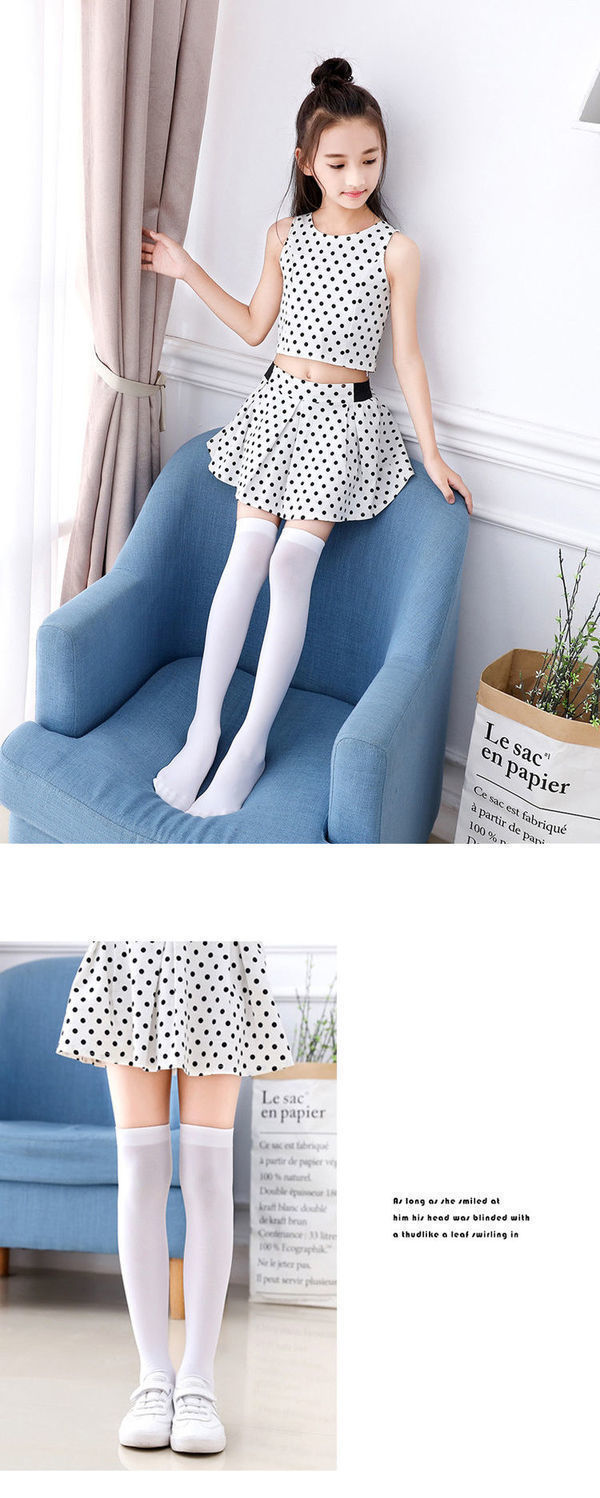 女童夏季长筒袜2-14岁小女孩穿的过膝袜春夏学生儿童中大童薄款打底袜