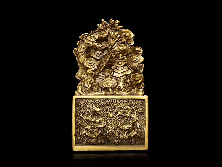 九龙金玺铜九龙印九龙玉玺摆件纯铜龙印摆件金龙玉玺印