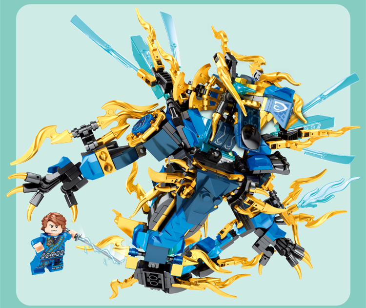 乐高(lego)积木幻影忍者积木2022新品人仔飞龙机甲拼装玩具 男孩生日