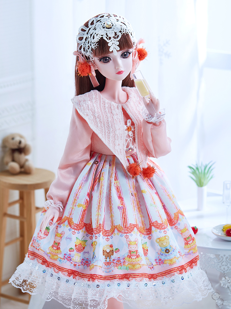 芭比娃娃60厘米衣服60厘米彤乐芭比娃娃衣服玩具可穿脱的公主裙换装