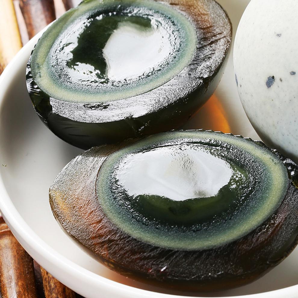 正宗白洋淀农家溏心皮蛋无铅工艺松花蛋麻鸭蛋变蛋75克10枚