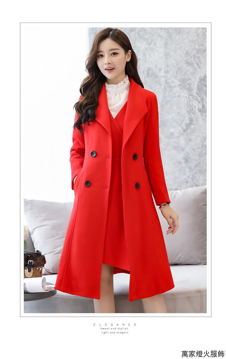 冬季连衣裙新款加厚套裙女装时尚两件套秋季敬酒服新娘结婚礼服秋冬款