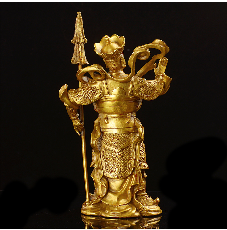 家财万贯四大天王佛像摆件纯铜四大金刚护法神像一套家居佛堂佛像铜像