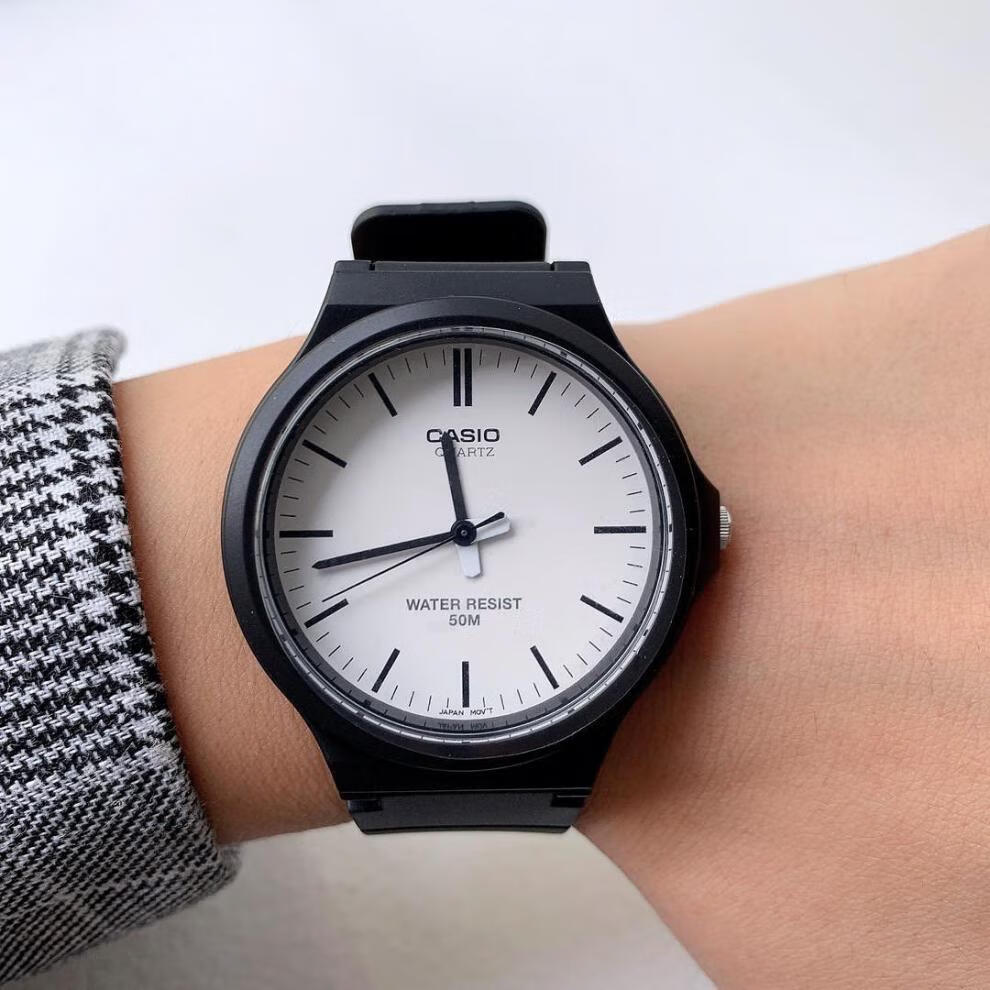 卡西欧学生手表男女复习考试指针静音石英表 情侣送礼表mw-240-1b mw