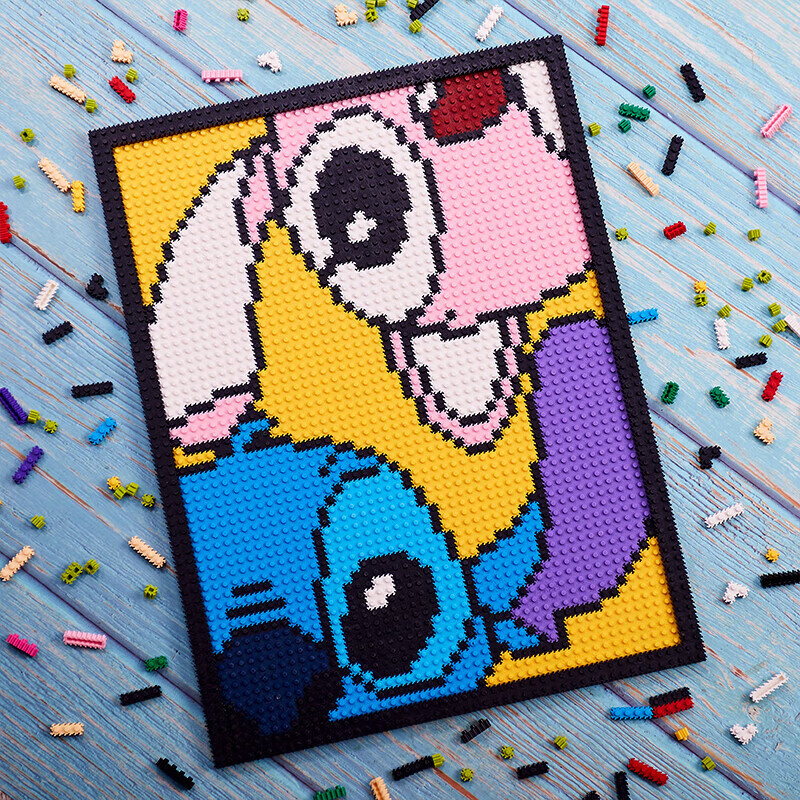 乐高(lego)装饰画积木墙哆啦a梦皮卡丘马赛克diy拼图玩具男女孩生日