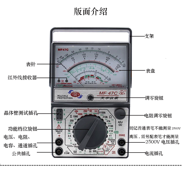 万能表使用方法(图解)图片