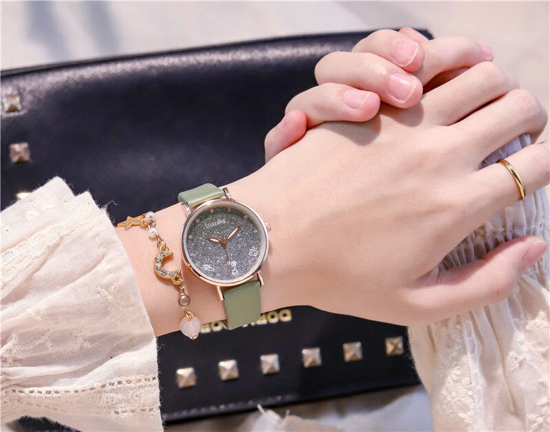 disney/ 梦幻紫星空流沙少女心手表小仙女高颜值初中生可爱软妹日系