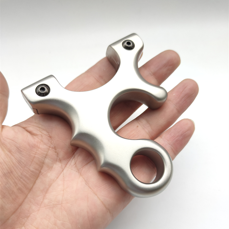 崛适歪把子成人竞技户外弓tc21钛合金整体切割扁皮筋弹弓16毫米免绑夹