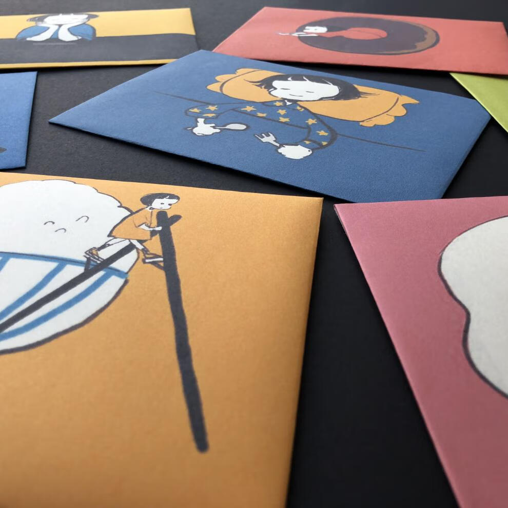 信封创意信纸信封套装创意文艺水与鱼小清新可爱男孩女孩信封袋 30张