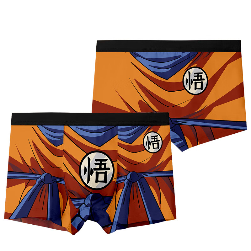 麟月动漫内裤男卡通七龙珠孙悟空个性潮气青年学生二次元趣味四角裤