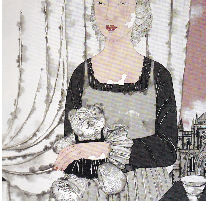 当代水墨画唯美新视界桑蕾水墨人物画册工笔画白描底稿画谱国画写意画