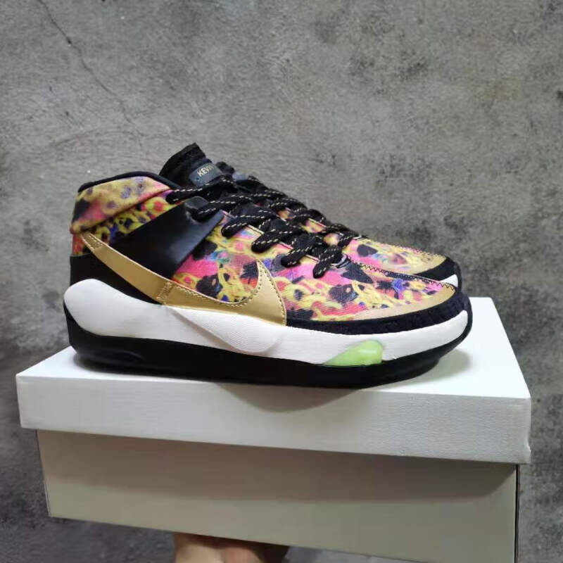 新款杜兰特13代气垫篮球之星实战篮球鞋kd13断码耐磨篮球鞋 黑红 39