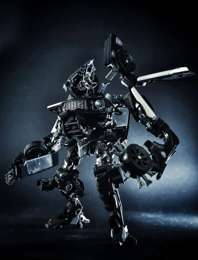 联盟级声波变形金刚09电影2v级联盟级路障警车横炮声波灌铅脚爵士联盟