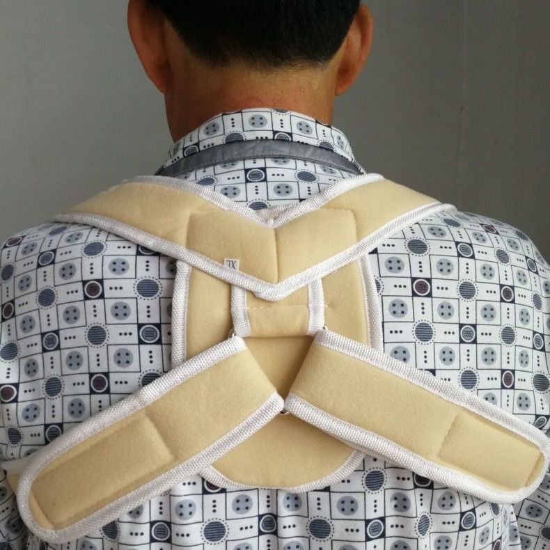 锁骨固定带 肩胛骨肩部成人儿童医用八字绷带驼背8字绑带 儿童款灰色