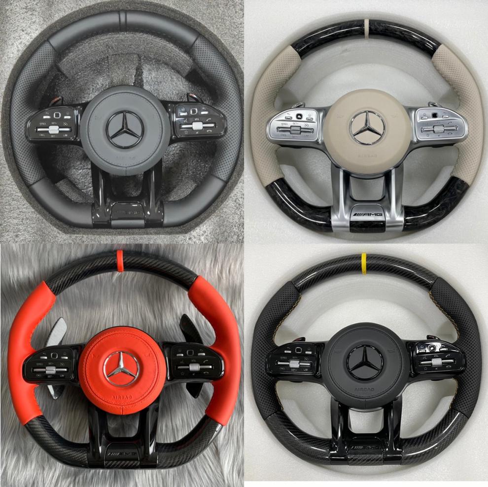 适用w4634奔驰g级大g500g350g63g55改装新款碳纤维amg方向盘总成其他
