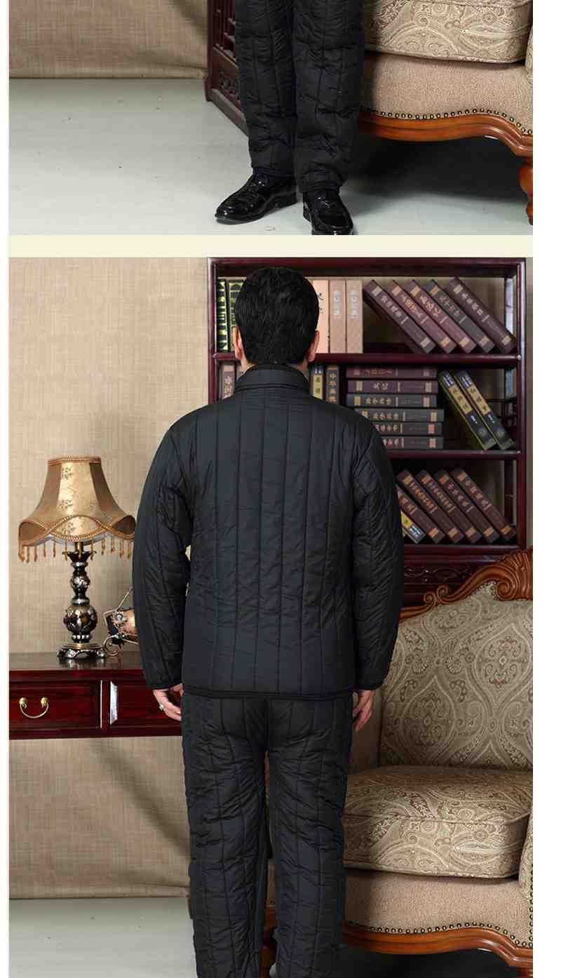 中老年棉裤男加绒加厚高腰爸爸棉裤长裤冬老年人内外穿大码保暖裤