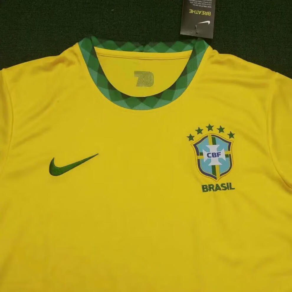 主客场球衣10号内马尔19号威廉训练足球服 2021巴西主场套装(15号)