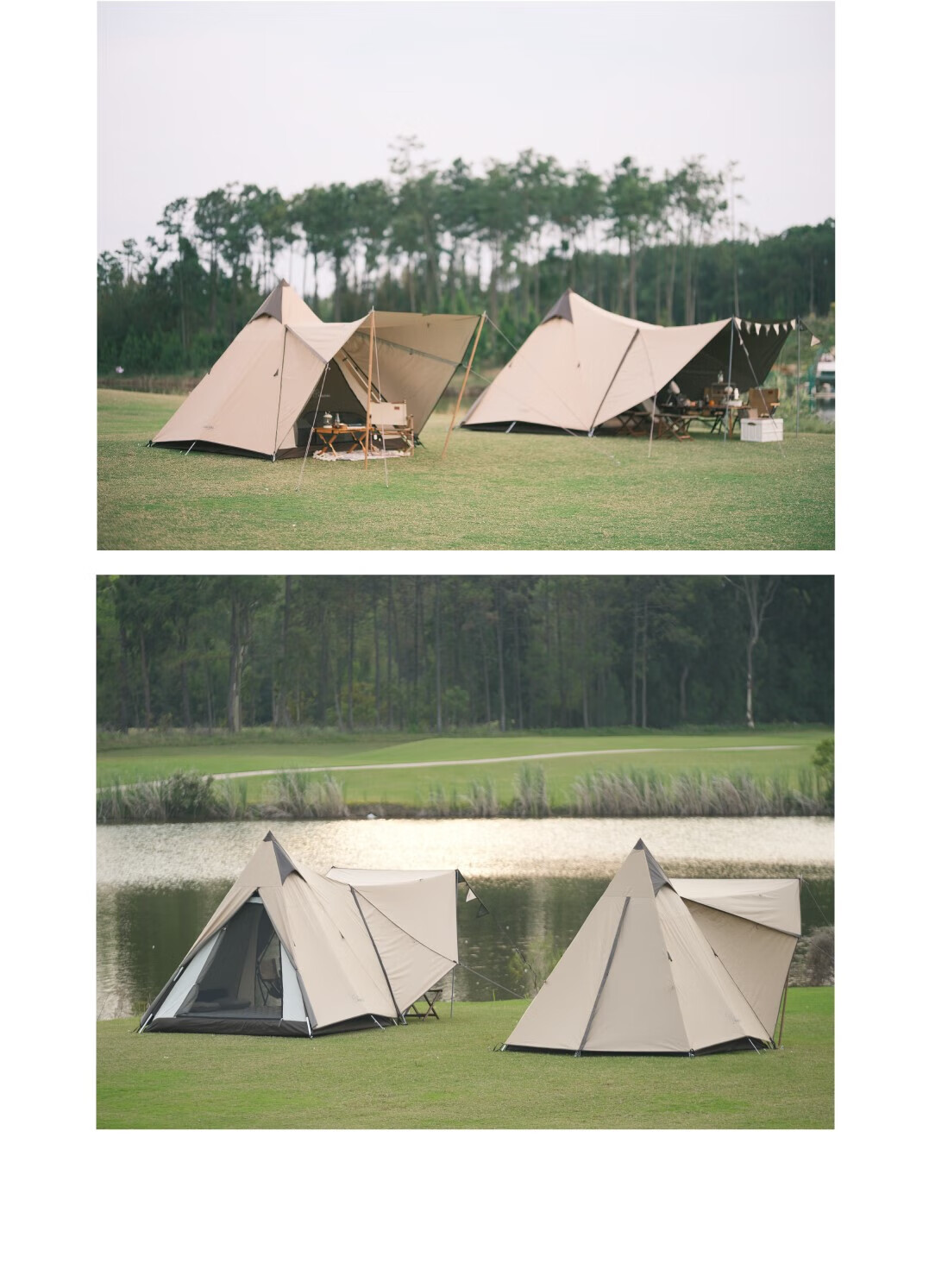 2022新款vidalido帐篷户外露营印第安金字塔自动便携式折叠加厚防雨布