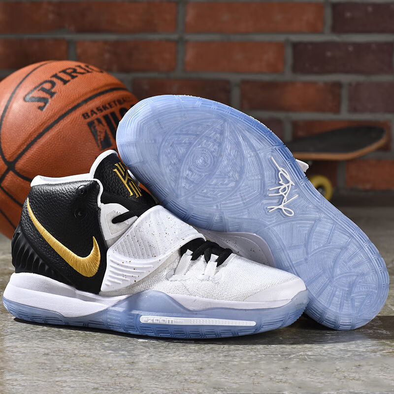 【官方旗舰】欧文6代篮球鞋男鞋耐磨气垫运动鞋高版本实战球鞋 白黑金