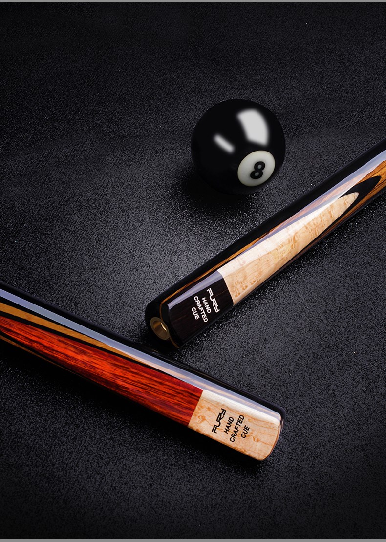 台球杆小头黑8球杆中式黑八斯诺克通杆中头杆桌球杆 gm-2 鸟眼木 3/4