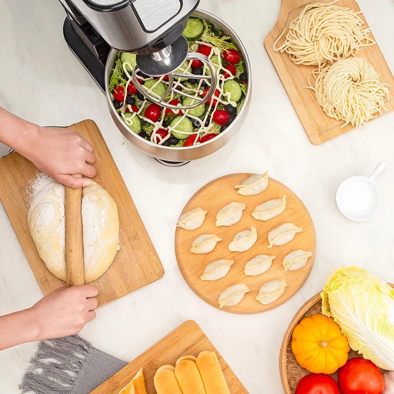 KONKA chef machine, Home smart timer dough mixer, small dough kneader, fully automatic fresh milk cap machine, whipping cream, countertop egg beater, blender, DC motor, KM-917A smart model [Light Sound Timer], basic set 5L thumbnail 7