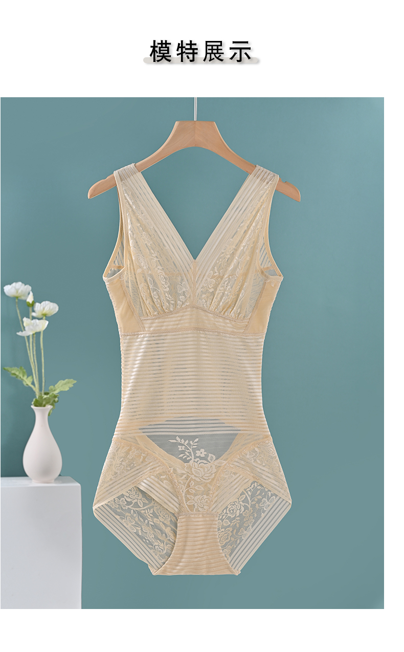 呓寻塑身衣夏款收腹束腰塑形后脱式冰丝无痕夏天连体束身美体内衣2件