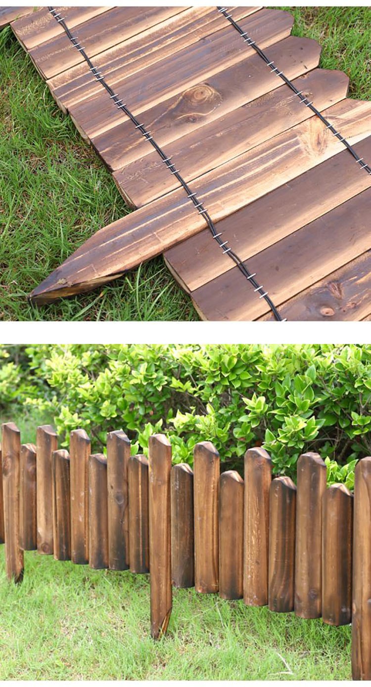 防腐木桩木栅栏花园围栏户外庭院花坛插地小篱笆室外装饰围墙护栏插地