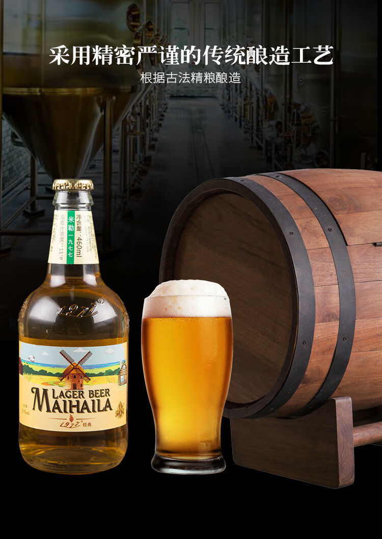 5折俄罗斯老米勒口味1977经典版460ml6瓶11p11度黄啤酒1977纪念版460m