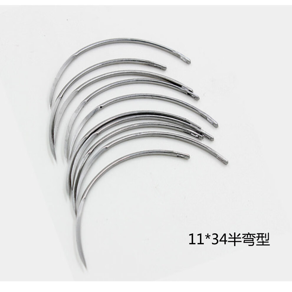 兽用不锈钢手术缝合针三角针弯针34弯针1265直弯