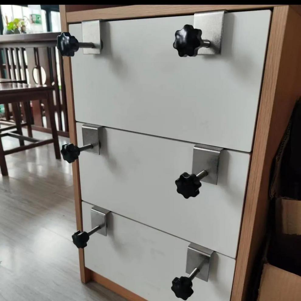 康浪抽屉面安装神器安装抽屉面板神器g字固定夹子不锈钢抽屉面板安装