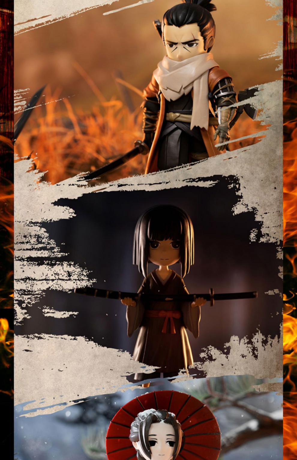 只狼盲盒只狼影逝二度魂系游戏角色盲盒手办sekiro日本人物盒蛋摆件